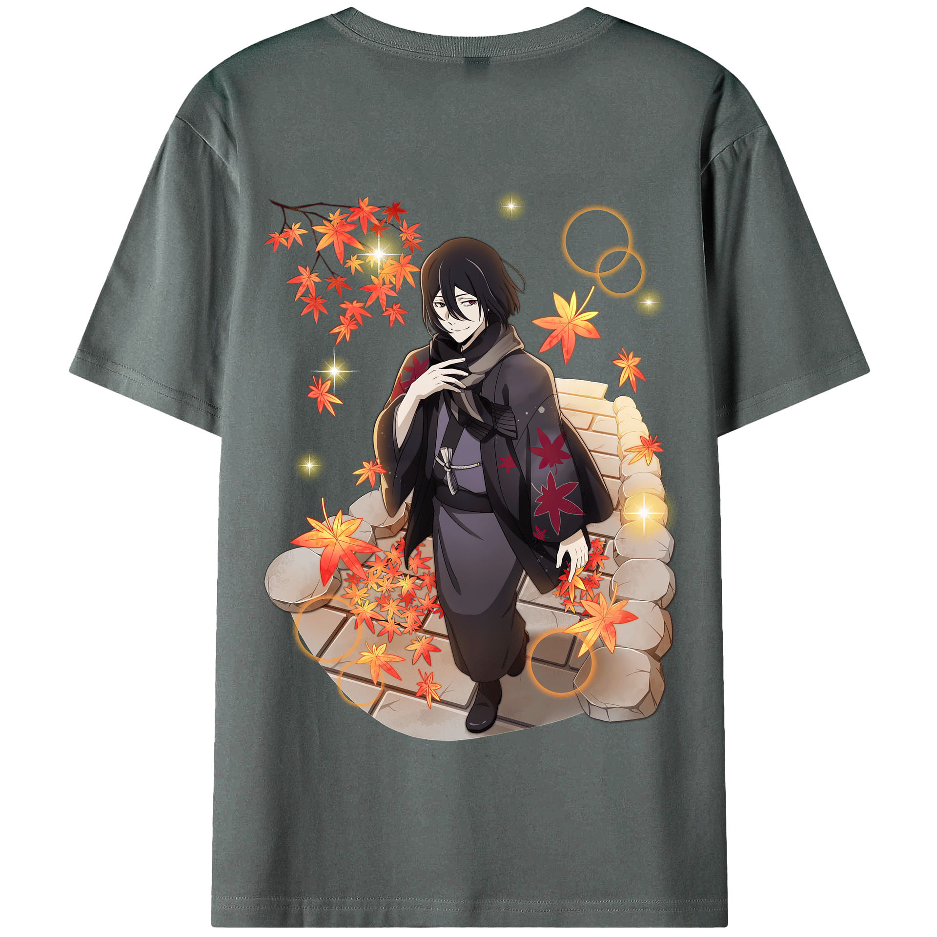 （画像用） 文豪ストレイドッグス Bungo Stray Dogs 綿100％半袖Tシャツ（背面プリント）